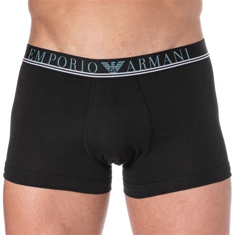 Emporio Armani Mixed Waistband Cotton Boxer Briefs Black Inderwear