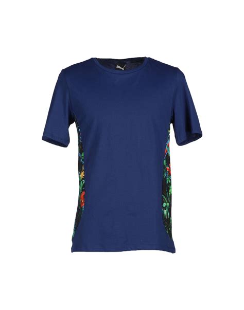 Puma T Shirt In Blue For Men Lyst