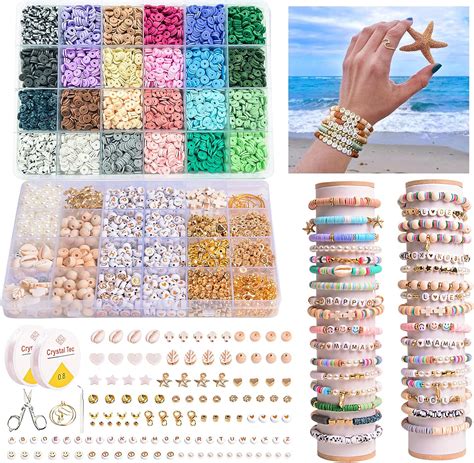 Konoz Perles Pour Bracelet Perles Heishi Perle Plate Pour