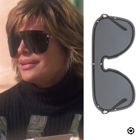 Lisa Rinna S Shield Sunglasses Big Blonde Hair Fashion Tv Shield