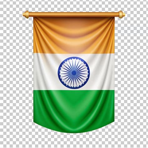 Premium Psd Indian Flag Streamer On Transparent Background