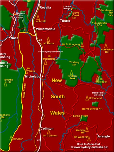 South East Act Map Australia Capital Territory