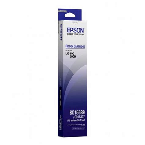 Epson S015589 Black Ribbon Cartridge For LQ 590 LQ 590II LQ 590IIN