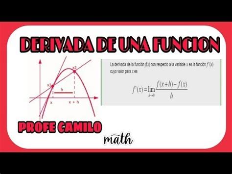 CALCULO DIFERENCIAL COMO DERIVAR UNA FUNCIÓN UTILIZANDO LA DEFINICIÓN