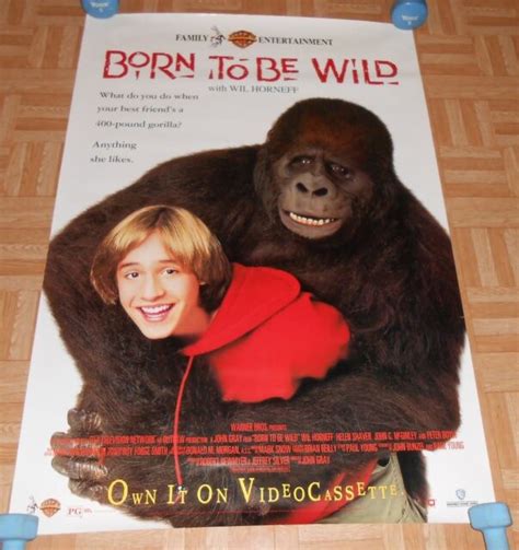 Born To Be Wild Gorilla Original Movie 1995 Poster 40x27 Will Horneff