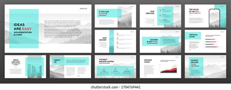 Modern Powerpoint Presentation Templates Set Use Stock Vector Royalty