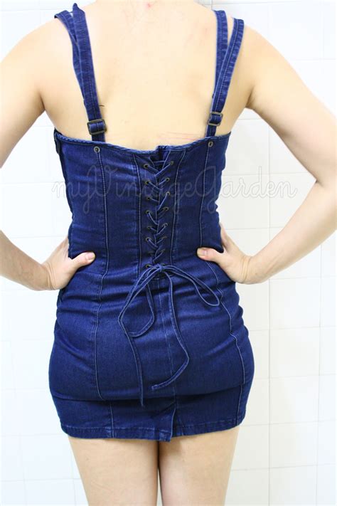 We Dress You Up 857 Bustier Denim Corset Dress Guess Inspired