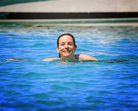 Retro Bikini Liv Tyler Makes A Splash In A Brown Bikini As She Goes For Swimming At Spain