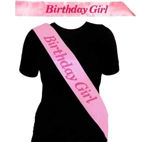 New Pink Birthday Girl Sash In Pink Decoration Girls Night Souvenir