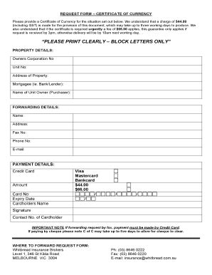 Fillable Online COC REQUEST FORM Fax Email Print PdfFiller