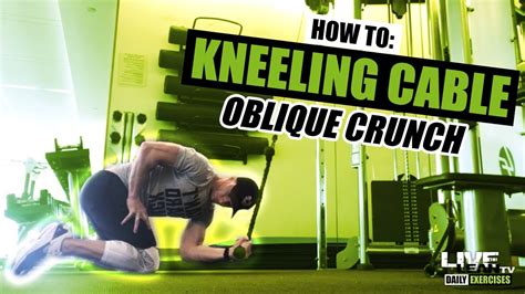 How To Do A KNEELING CABLE OBLIQUE CRUNCH Exercise Demonstration