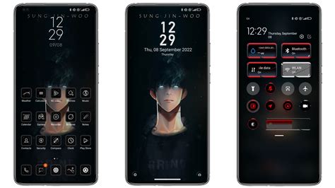 Black Anime Miui Theme For Xiaomi And Redmi Devices Xiaomi Sung Jin