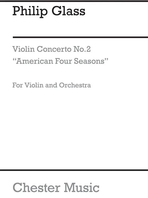 Violin Concerto No American Four Seasons Von Philip Glass Im