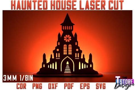 Haunted House Laser Cut Svg Halloween Graphic By The T Store Design