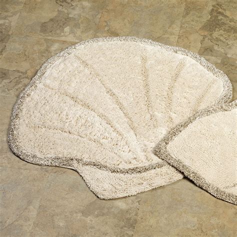 Scallop Shell Bath Rug Natural Rug Bath Rug Bathroom Rugs