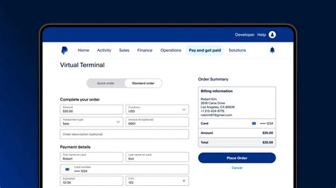 Virtual Terminal Credit Card Processing PayPal US Worksheets Library