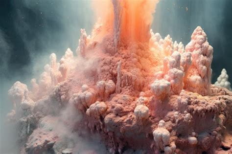 Close Up Of A Hydrothermal Vent Emitting Hot Water Stock Image Image