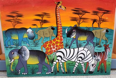 African Original Painting African Wildlife Art African Animal - Ukenia