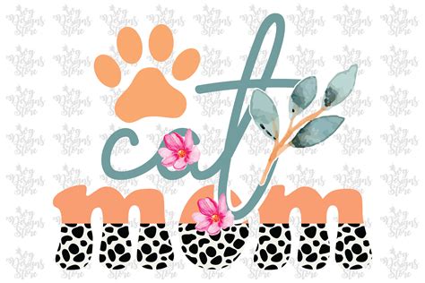 Cat Mom Mom Sublimation Svg Design Graphic By Svgdesignsstore07 · Creative Fabrica