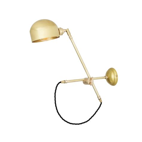 Bogota Swing Arm Wall Light In Satin Brushed Brass Tailored Lighting