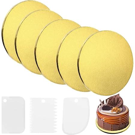 10er Set Kuchen Torten Unterlage Pappe Gold Tortenplatten Karton Rund