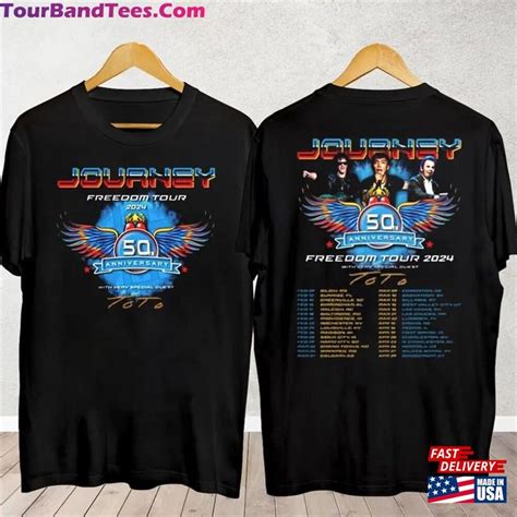 Journey Freedom Tour 2024 Shirt With Toto Concert Sweatshirt Unisex