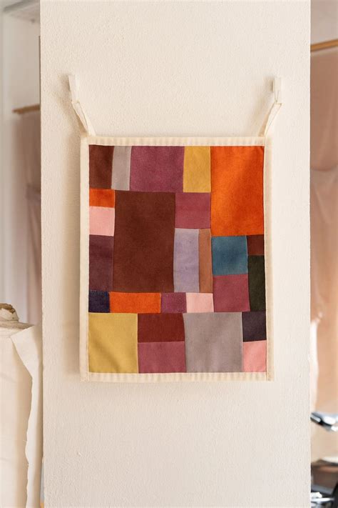 Colorful Squares Art Quilt Natural Dyed Wall Hanging Etsy Quilted Wall Hangings Art Quilts