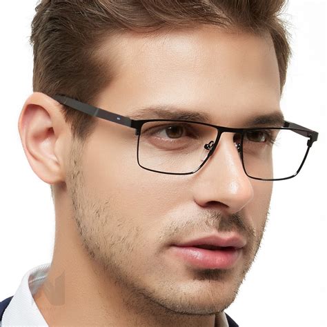 Armação de Óculos Masculino Retangular Elegante Para Grau Homem