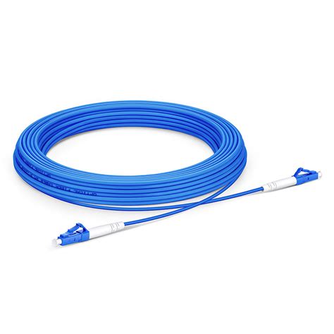 10m 33ft LC UPC To LC UPC Simplex OS2 Single Mode Indoor Armored PVC