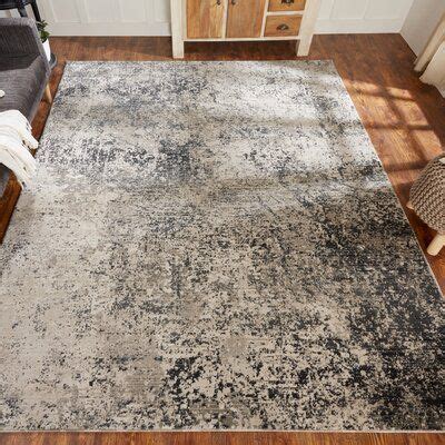 Williston Forge Mayes Abstract Ivory Gray Area Rug Wayfair Area