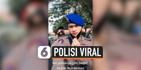 VIDEO Viral Wanita Ajak Kenalan Polisi Tampan Saat Demo Enamplus