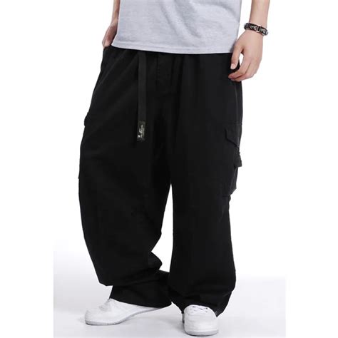 Military Style Loose Fit Baggy Cargo Pants Men Multi Pocket Cargo Pants