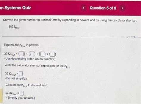 Solved Convert the given number to decimal form by expanding | Chegg.com