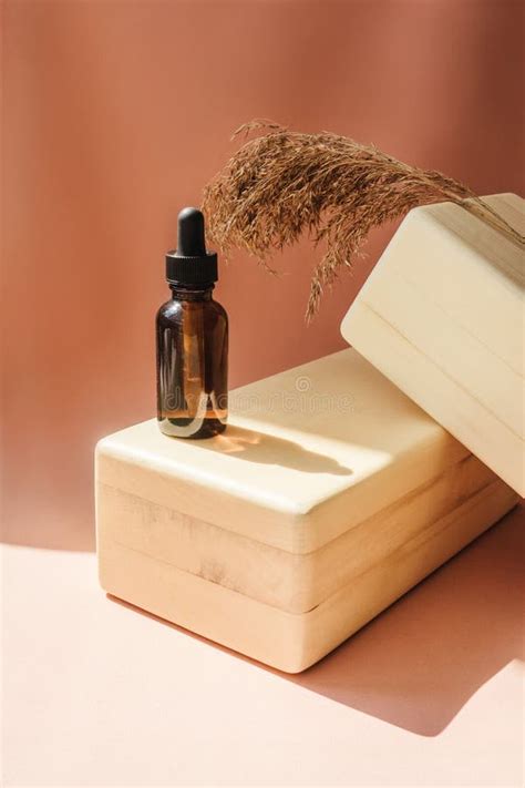 Blank Amber Glass Essential Oil Bottle Stock Image Image Of Blogger