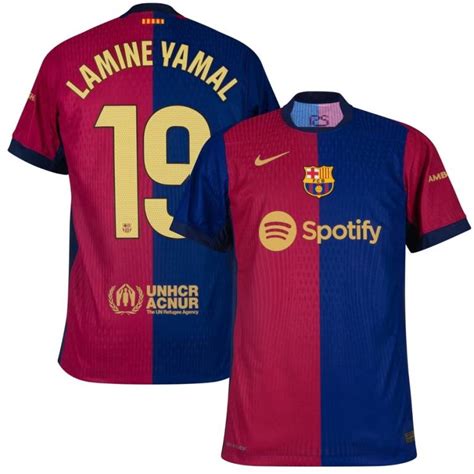 Maillot Match Barca Domicile Lamine Yamal Foot Soccer Pro