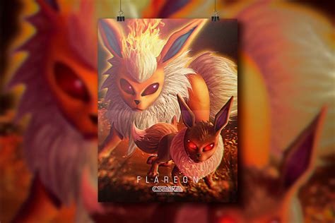 Ilustración Digital • Fan Art Eevee/Flareon on Behance