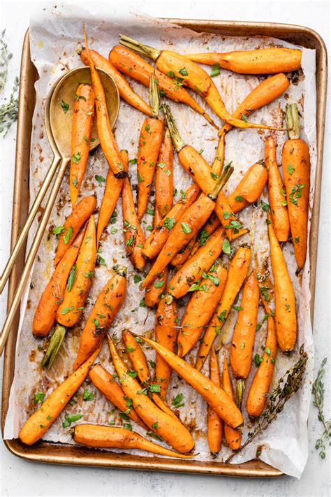 Brown Butter Maple Roasted Carrots All The Healthy Things