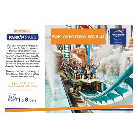 Parkn Pass Coffret Cadeau Billet Parc Portaventura World Jours Park