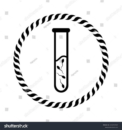 Sperm Test Icon Tube Semen Symbol Stock Vector Royalty Free