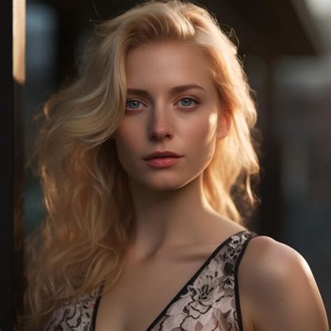 Premium Photo Photographic Portrait Of A Smiling Blonde Woman Oung Blonde Woman Female Model