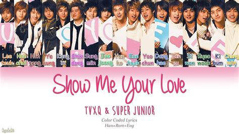 Tvxq Super Junior Show Me Your Love Color Coded