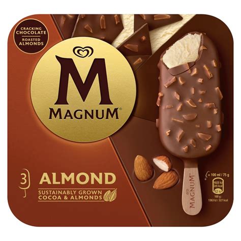 Magnum Ice Cream Sticks Almond 3x 100 Ml Bestway Wholesale