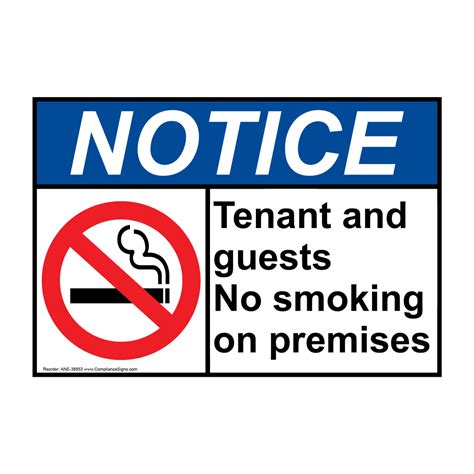 No Smoking Letter For Tenants