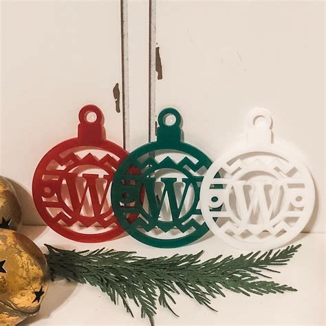 Letter Ornament Custom Christmas Ornament Initial Etsy