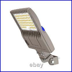 DLC 150W LED Parking Lot Light Commercial Shoebox Street Pole Light