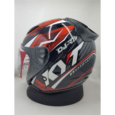 Jual Helm Kyt Dj Maru Motif Black Red Shopee Indonesia