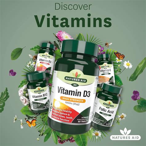 Natures Aid Vitamina D3 1000IU De Alta Potencia 90 Tabletas Yaxa