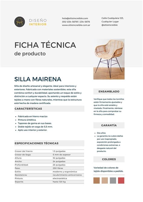 Modelo De Ficha Tecnica De Un Producto Word Pdf Formato My Xxx Hot Girl