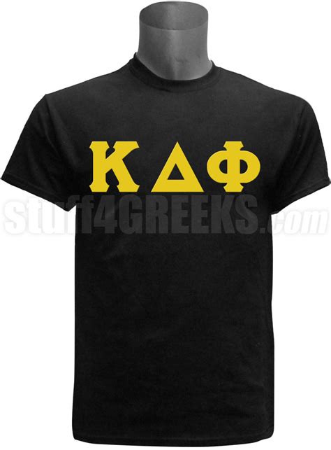 Kappa Delta Phi Greek Letter Screen Printed T Shirt Black