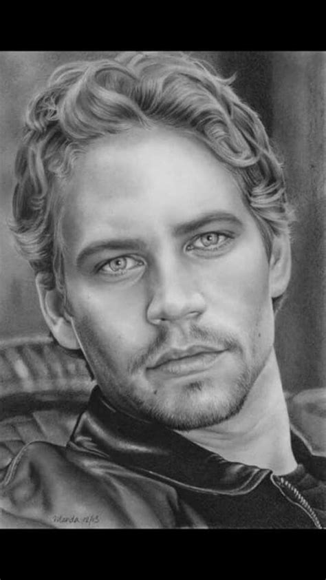 Paul Walker Sketch Portrait Celebrity Drawings Pencil Portrait